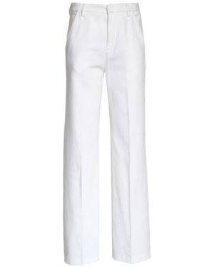 Dondup Wide Leg Trousers - White