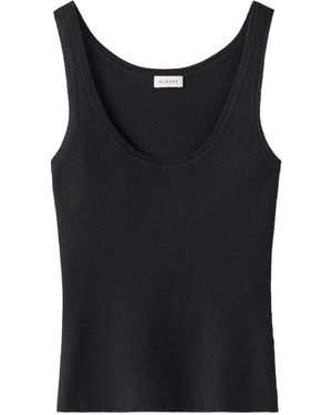 Almada Label Camiseta De Tirantes Con Cuello Redondo - Negro