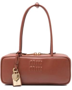 Miu Miu Beau Tote Bag aus Leder - Pink