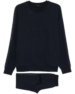 Emporio Armani Logo-Detail Track Trousers - Blue