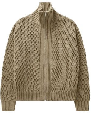 Axel Arigato Comb Zip-Up Cardigan - Natural