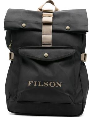 Filson Scout Roll-Top Buckle Backpack - Black