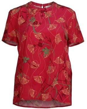 Valentino Garavani Floral-Print T-Shirt - Red