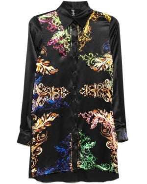 Tessitura Body Couture Blousejurk Met Barokprint - Zwart