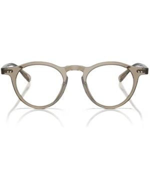 Oliver Peoples Brille Mit Rundem Gestell - Natur
