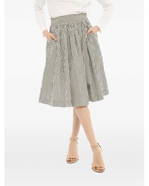 Woolrich Striped Midi Skirt - Grey
