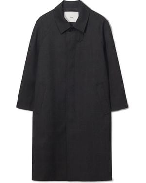 DUNST Checked H-Line Coat - Black