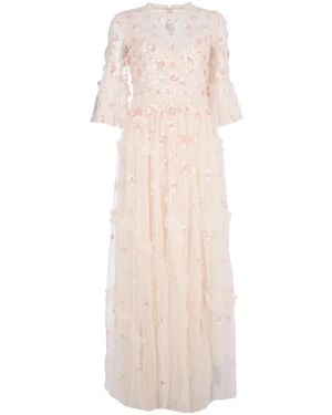 Needle & Thread Shimmer Ditsy Sequin-Embellished Gown - White