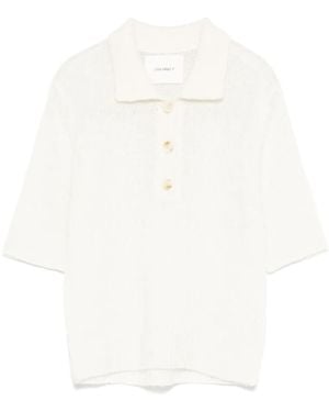 Lisa Yang Masy Polo Top - White