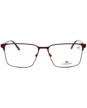 Lacoste Rectangle-Frame Glasses - Red