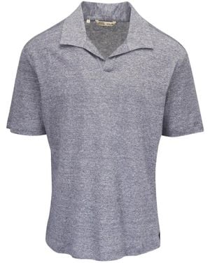 Maurizio Baldassari Short-Sleeved Knit Polo Shirt - Grey