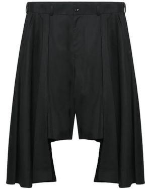 COMME DES GARÇON BLACK Asymmetric Layered Shorts - Black