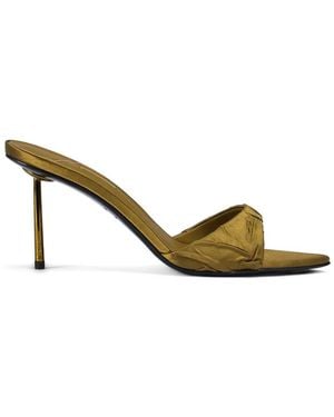 Le Silla Bella Ruched-Strap Sandals - Metallic