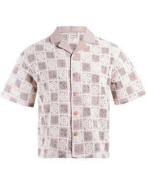 Maison hideout Camicia All'Uncinetto Con Motivo A Fiori - Bianco