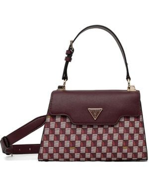 Guess Sac À Main À Motif Géométrique - Violet
