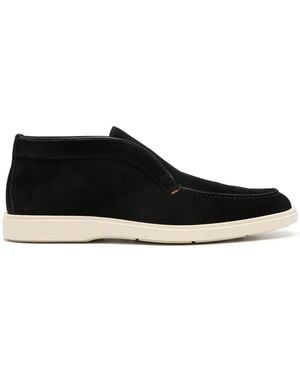 Santoni Suede Desert Boot - Black