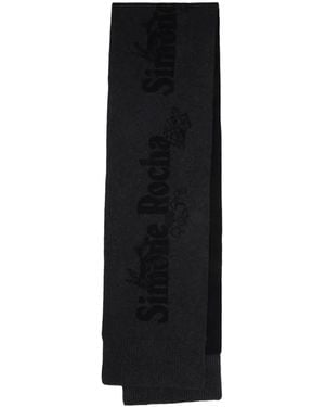 Simone Rocha Logo-Embellishment Scarf - Black