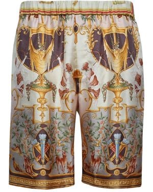 J.Logan Home The Boxer Baroque-Print Shorts - Brown