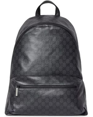 Gucci Mittelgroßer Essence Classic Gg Supreme Rucksack - Schwarz