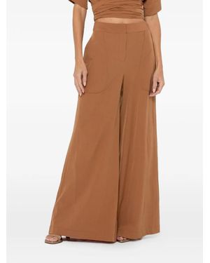 JBQ Oslo Wide-Leg Palazzo Pants - Brown