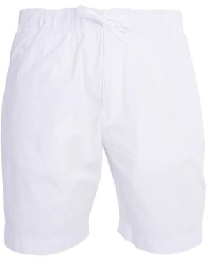 BLUEMINT Chris Elasticated-Waist Cotton Blend Shorts - White