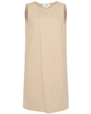 Club21 Pleated Ponte Mini Dress - Natural