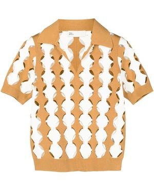 Tory Burch T-Shirt Con Dettaglio Cut-Out - Metallizzato