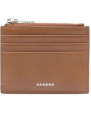 Sandro Portacarte Con Zip - Marrone