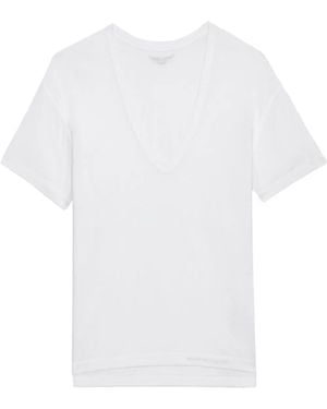 Zadig & Voltaire Marta V Pcl Wings Strass - White