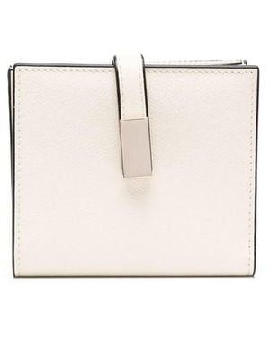 Valextra Bi-Fold Leather Wallet - Natural