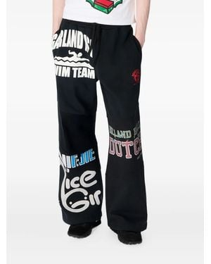 Marine Serre Graphic-Print Track Trousers - Blue