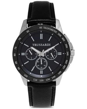 Trussardi Tachymeter 44Mm Watch - Black