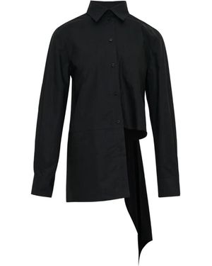 MSGM Hemd Mit Asymmetrischem Saum - Schwarz