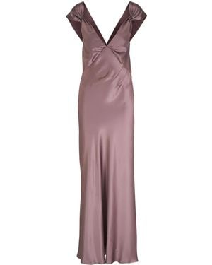 Saint Laurent Zijden Maxi-Jurk - Paars
