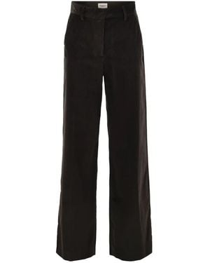 Weekend by Maxmara Wide-Leg Corduroy Trousers - Black
