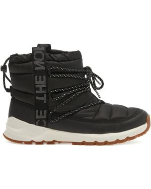 The North Face Quilted-Design Lace-Up Boots - Black