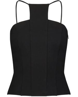 MARCELLA Bianca Rectangular-Panel Top - Black