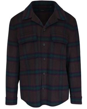 Vince Geruit Shirtjack Met Klepzak - Blauw