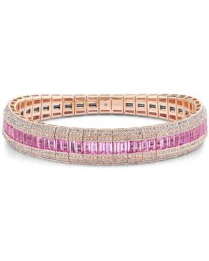 SHAY 18Kt Scales Rotgoldarmband Mit Diamanten Und Saphir - Pink