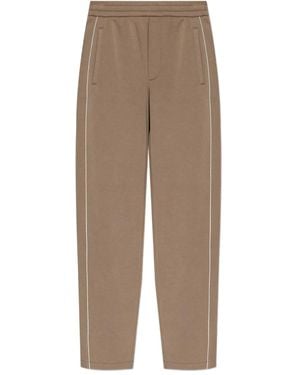 Emporio Armani Side-Stripe Trousers - Natural