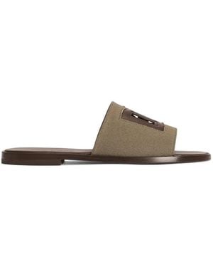 Dolce & Gabbana Dg Light Denim Sandals - White