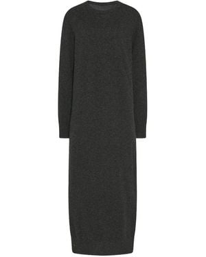 The Row Loter Cashmere Long-Sleeve Dress - Black