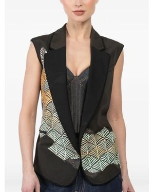 Ibrigu Floral-print Vest - Black
