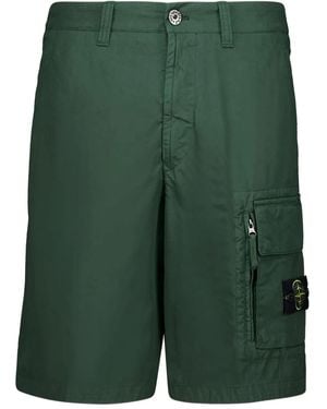 Stone Island Cargo Bermuda Shorts - Green
