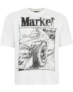 Market Scribbled Formula Graphic T-Shirt - White