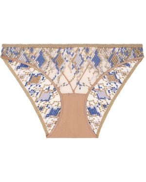 Aubade Poetic Delights Embroidered Italian Briefs - Pink