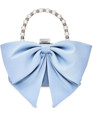 Sachin & Babi Perlen-Clutch mit Schleife - Blau