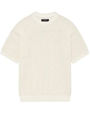 Amiri Gehäkeltes T-Shirt - Weiß