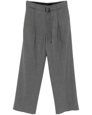 Emporio Armani Pleated Tailored Trousers - Grey