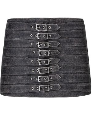 Manokhi Dita Buckle-Embellished Skirt - Black